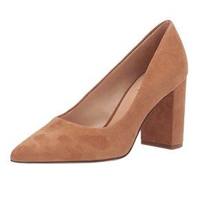 Franco Sarto Palma Block Heel Suede Pump